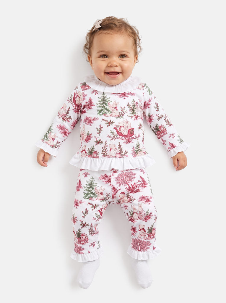 Baby Girl 2-Piece Cotton Pyjama Set - Christmas Print Collection - LIMITED EDITION