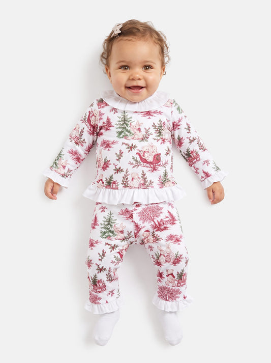 Baby Girl 2-Piece Cotton Pyjama Set - Christmas Print Collection - LIMITED EDITION