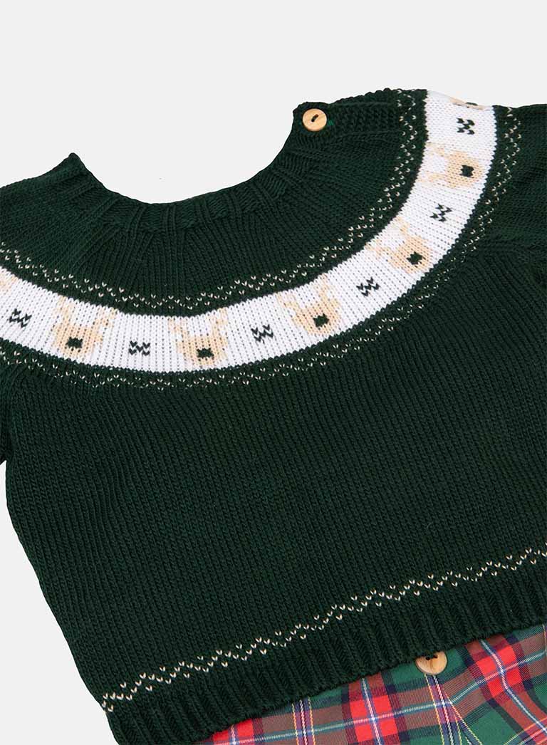 Baby Boy Rudolph Collection Knitted 2-piece Set - Green