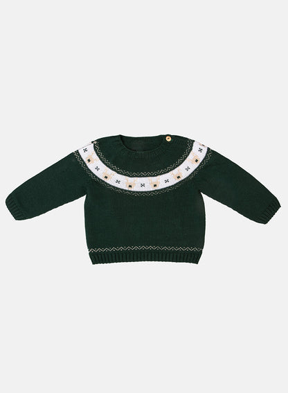 Baby Boy Rudolph Collection Knitted 2-piece Set - Green