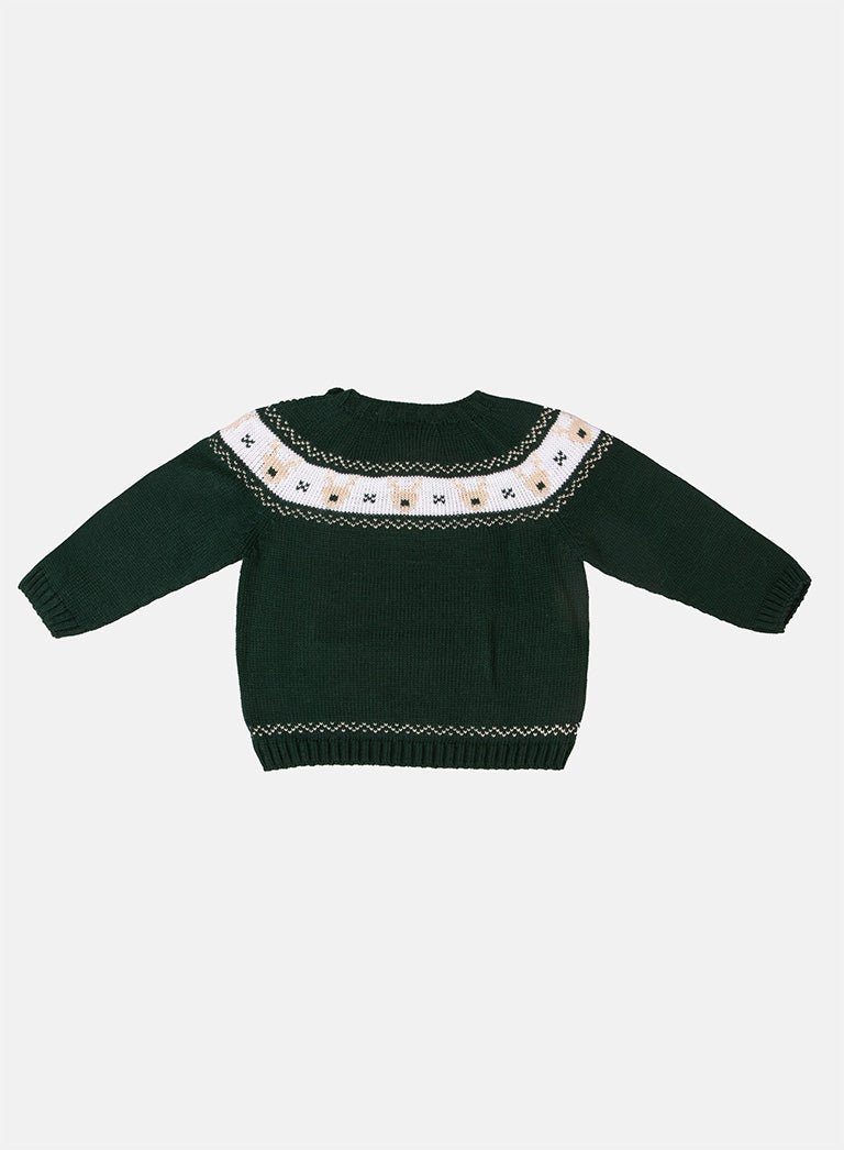 Baby Boy Rudolph Collection Knitted 2-piece Set - Green