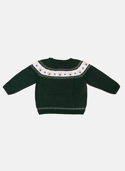 Baby Boy Rudolph Collection Knitted 2-piece Set - Green