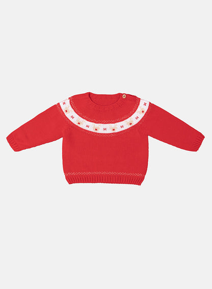 Baby Boy Rudolph Collection Knitted 2-piece Set - Red & Blue