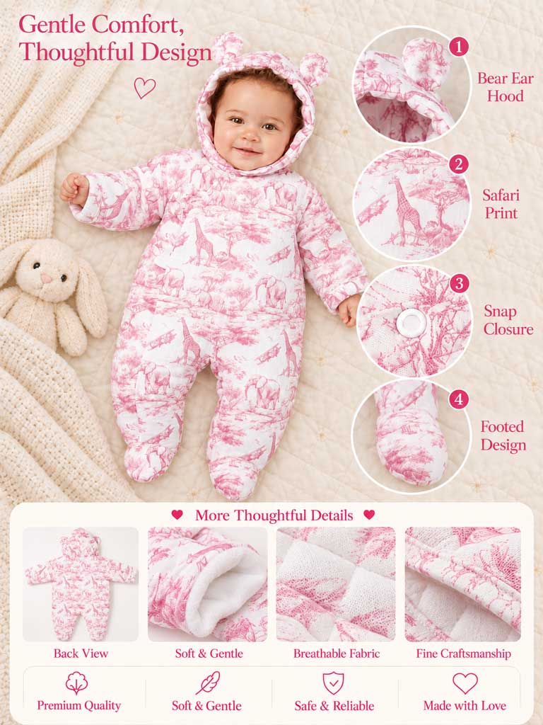 Baby Safari Collection Pramsuit - Mixed Pack