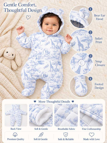 Baby Safari Collection Pramsuit - Mixed Pack