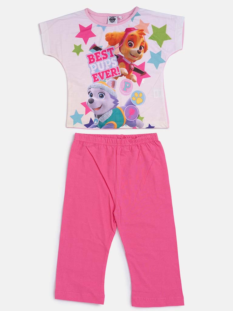 Paw Patrol Baby Girl Short Sleeve Pyjama Set - Pink