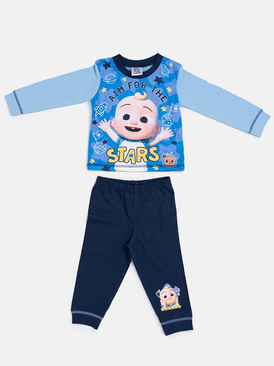 Cocomelon Star Baby Boy Long Pyjama Set - Blue