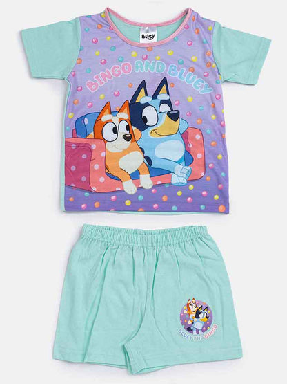BLUEY Baby Boy Short Pyjama Set - Mint Blue