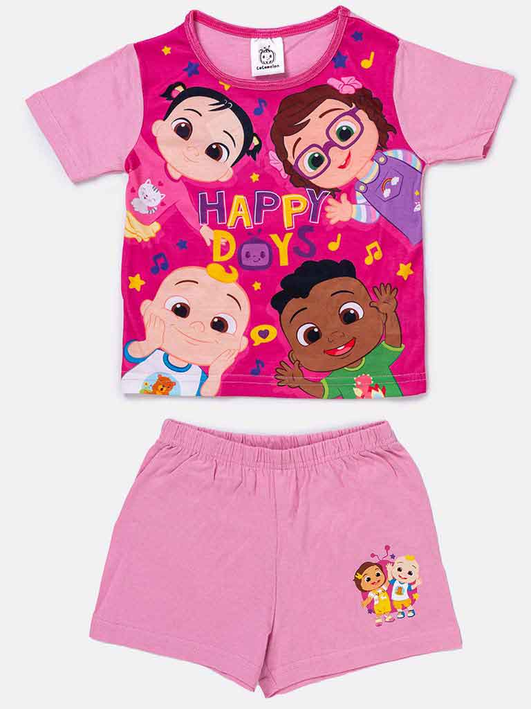 Cocomelon Baby Girl Short Pyjama Set - Pink