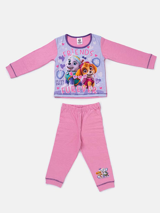 Paw Patrol Baby Girl Long Pyjama Set - Pink & Purple