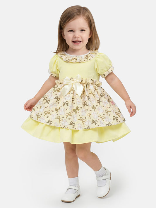 Baby Girl Irina Collection Spanish Dress - Lemon Yellow
