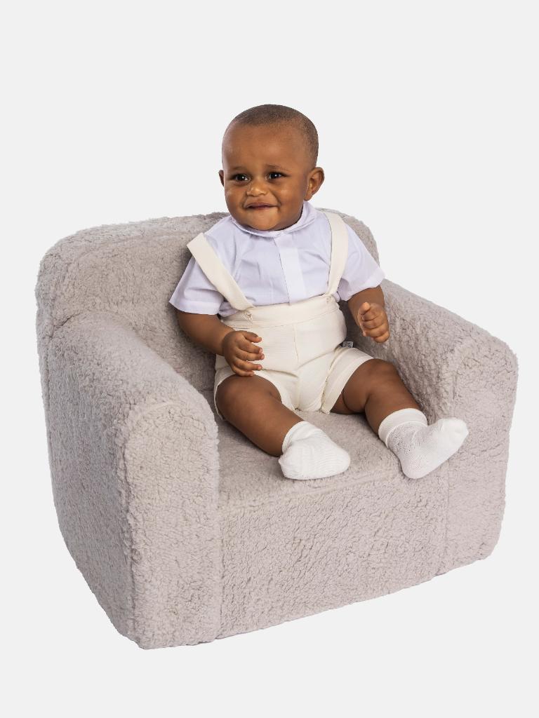 Baby Boy Madrid Collection Romper with White Shirt - Cream