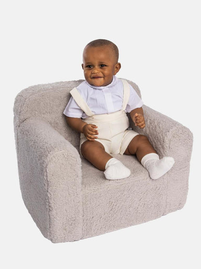 Baby Boy Madrid Collection Romper with White Shirt - Cream