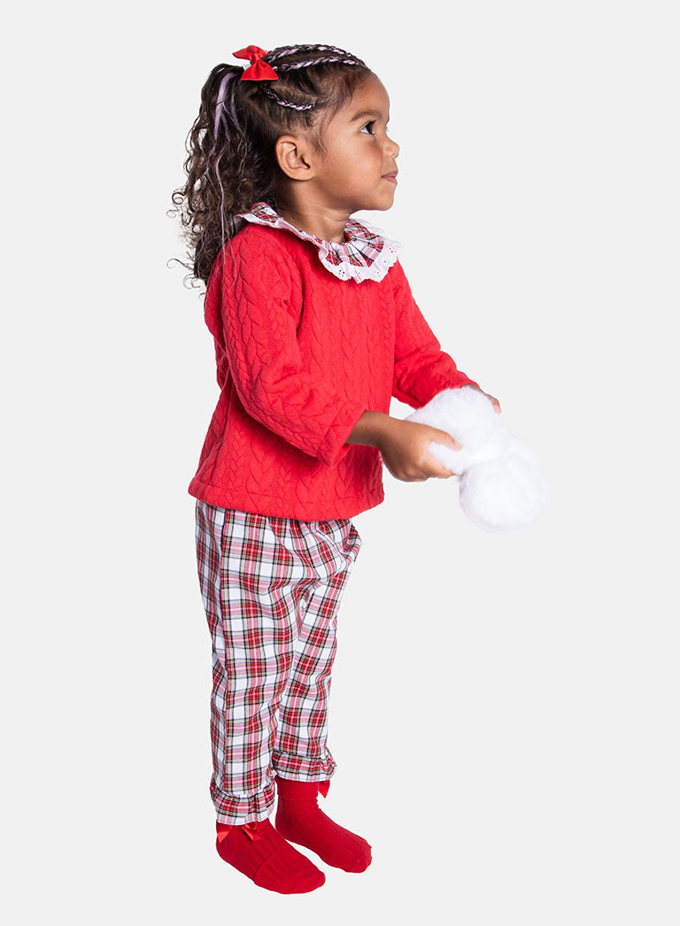 Baby Girl Holiday Angel Collection 2-piece Set - Red & White