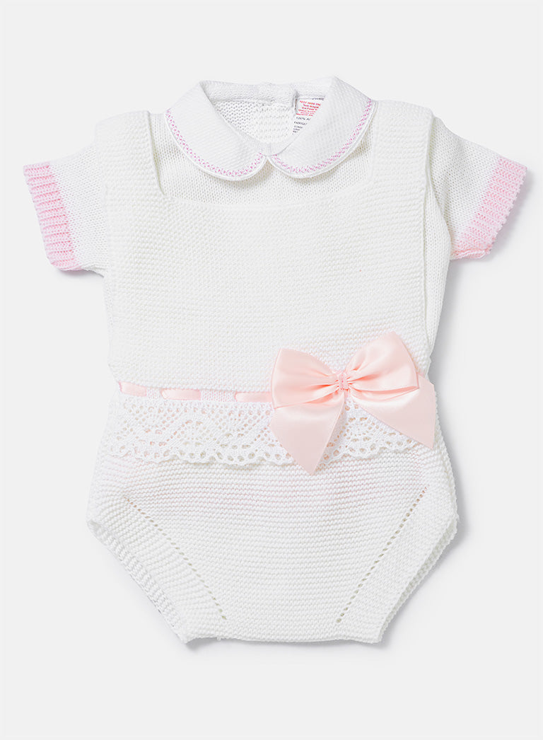 Baby Girl Liora Collection 2-piece Spanish Knitted Set - White