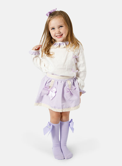 Baby Girl Rafaela Collection 2-piece Romper Set - Purple