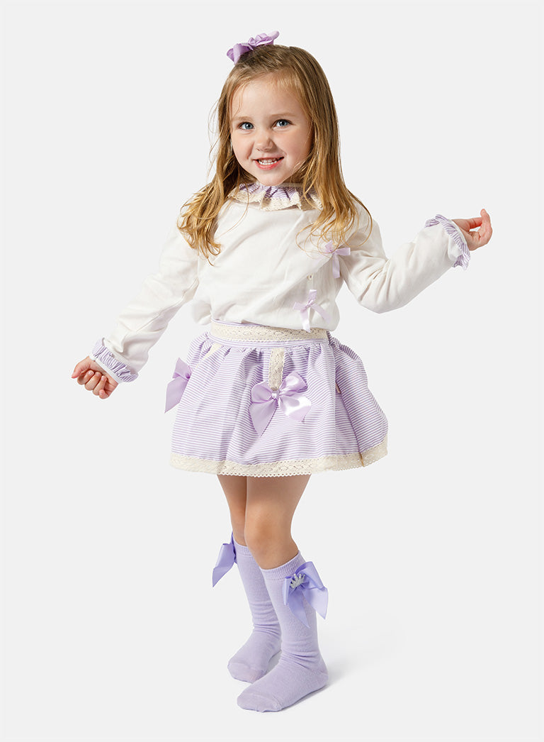 Baby Girl Rafaela Collection 2-piece Romper Set - Purple