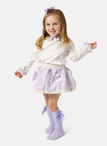 Baby Girl Rafaela Collection 2-piece Romper Set - Purple