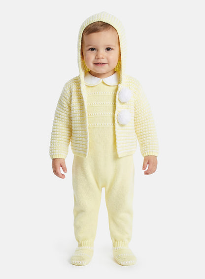Baby Reyes Collection 2-piece Spanish Knitted Set - Lemon Yellow