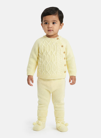 Baby Rio Collection 3-piece Spanish Knitted Set - Lemon Yellow