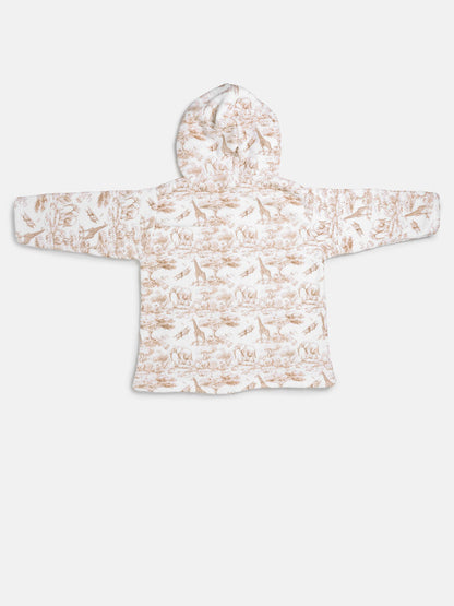 Children's Safari Collection Snuggle Hoodie - Beige