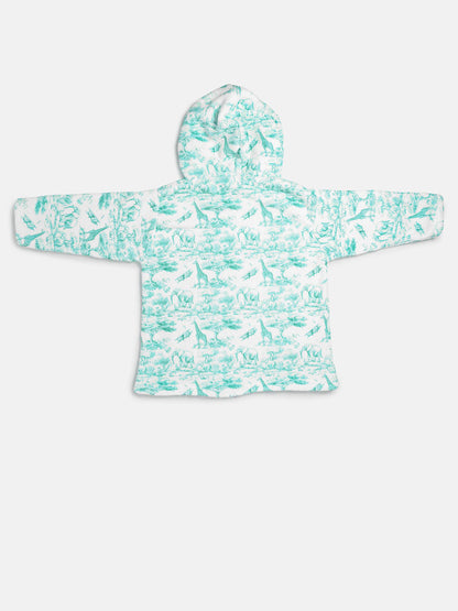 Children's Safari Collection Snuggle Hoodie - Mint Green