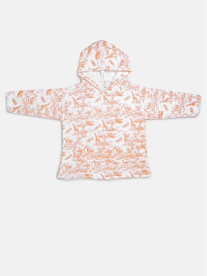 Children's Safari Collection Snuggle Hoodie - Orange