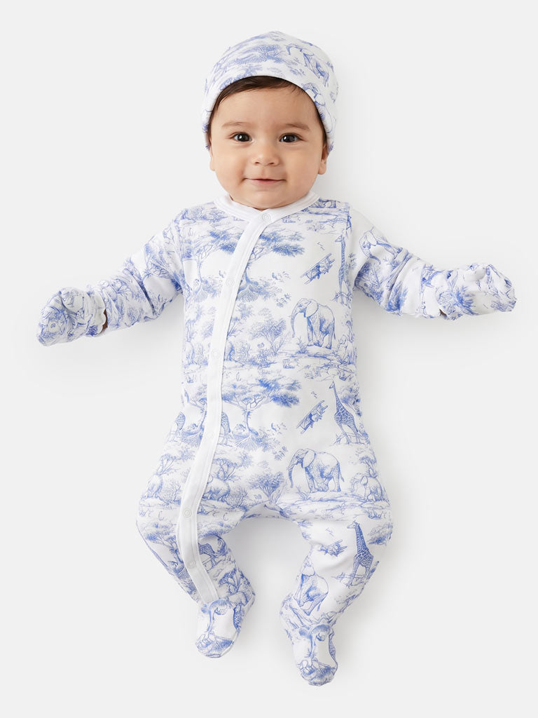 Baby All-In-One 5-Piece Set Safari Collection - Baby Blue