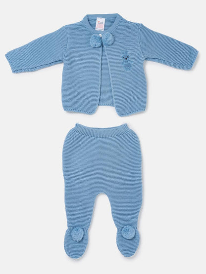 Baby Sevilla Collection 2-piece Spanish Knitted Set - Blue