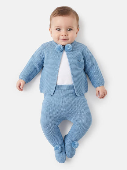 Baby Sevilla Collection 2-piece Spanish Knitted Set - Blue