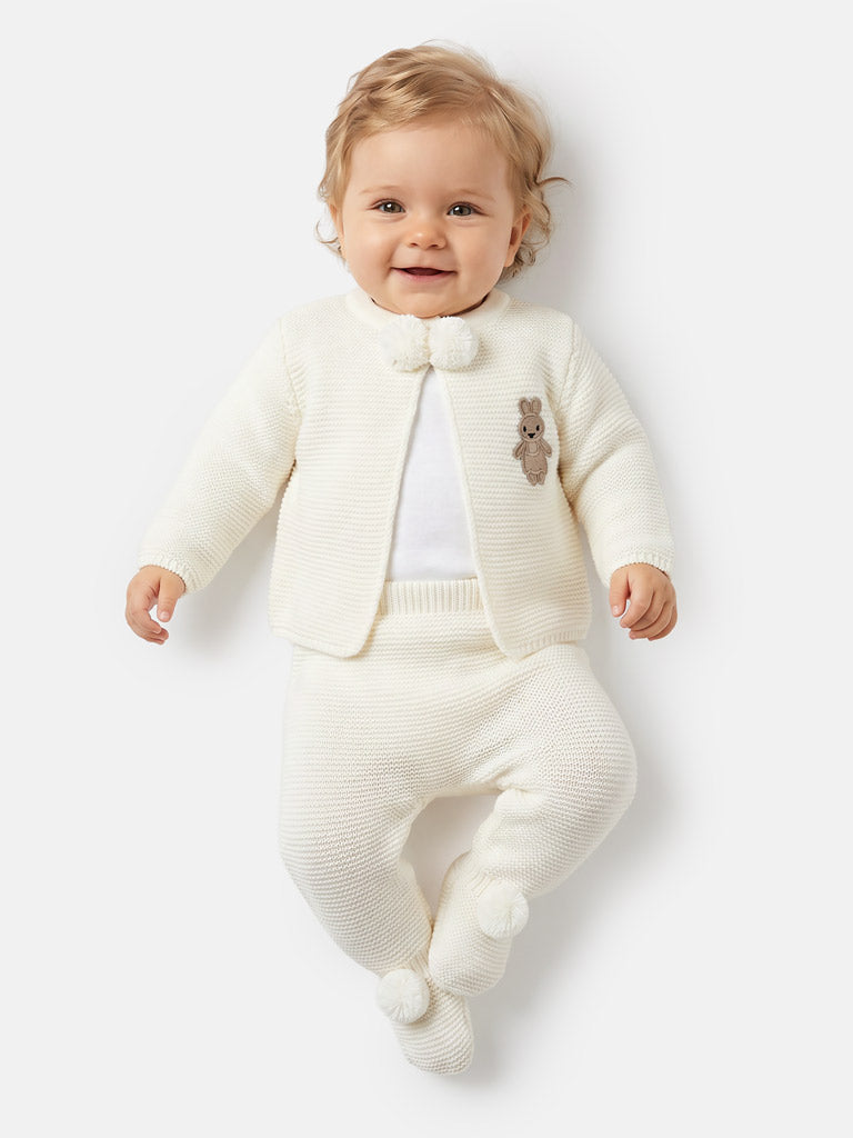 Baby Sevilla Collection 2-piece Spanish Knitted Set - Ivory