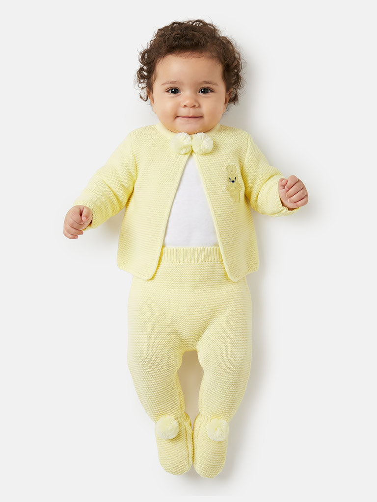 Baby Sevilla Collection 2-piece Spanish Knitted Set - Lemon Yellow