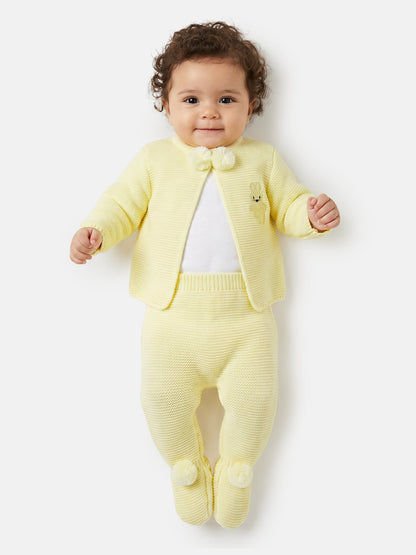 Baby Sevilla Collection 2-piece Spanish Knitted Set - Lemon Yellow