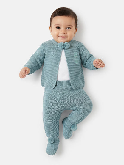 Baby Sevilla Collection 2-piece Spanish Knitted Set - Mint Green