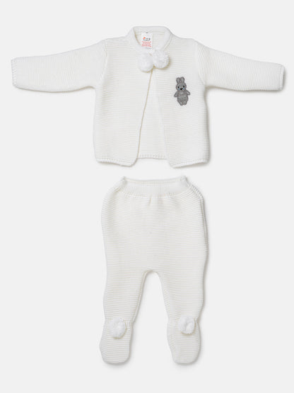 Baby Sevilla Collection 2-piece Spanish Knitted Set - White
