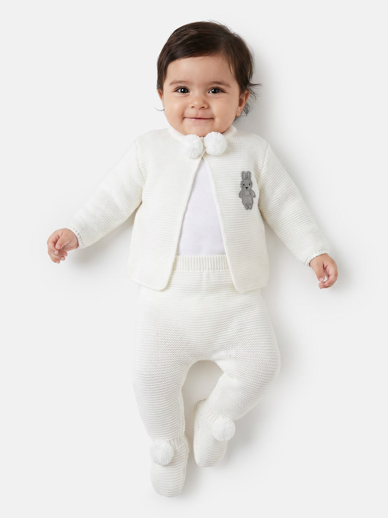 Baby Sevilla Collection 2-piece Spanish Knitted Set - White