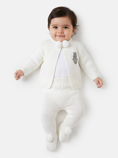 Baby Sevilla Collection 2-piece Spanish Knitted Set - White