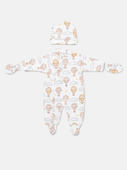Baby Grow Hot Air Balloon Collection 3-Piece Set - Beige