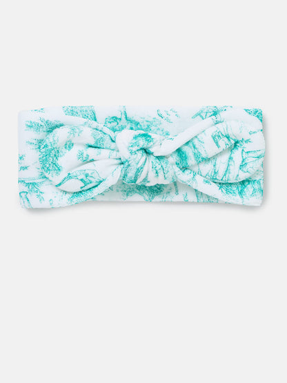 Baby Girl Safari Collection Velour Headband - Mint