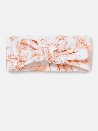 Baby Girl Safari Collection Velour Headband - Orange