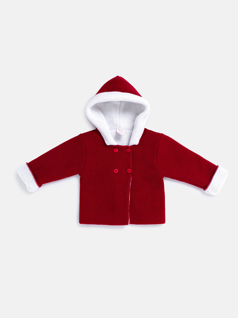 Baby Girl Carlota Collection Knitted Coat - Red