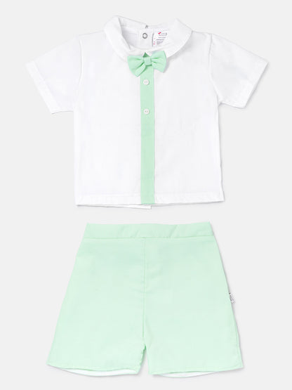 Baby Boy Daisy Collection Spanish Romper Set - Mint Green