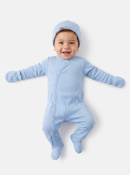 Baby Grow 5-Piece Cotton Set for Embroidery - Baby Blue
