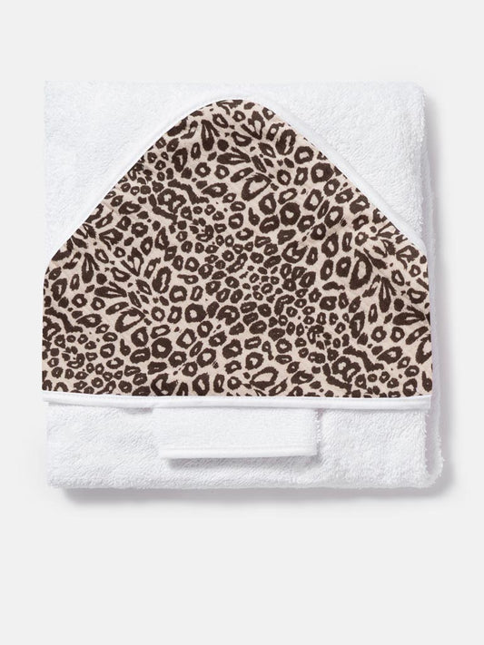 Baby Safari Collection Towel Set with Washcloth - Leopard Print