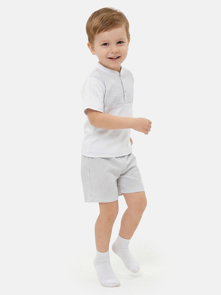 Baby Boy Tiago Collection 2-Piece Set Spanish Romper - Grey