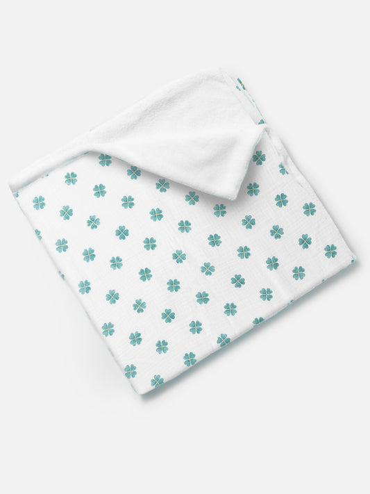 Baby Lucky Clover Collection Blanket - Limited Edition - White & Green