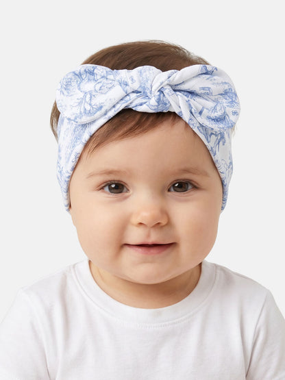 Baby Girl Safari Collection Cotton Headband - Baby Blue