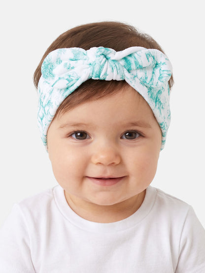 Baby Girl Safari Collection Velour Headband - Mint