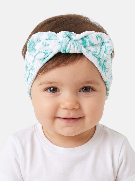 Baby Girl Safari Collection Velour Headband - Mint