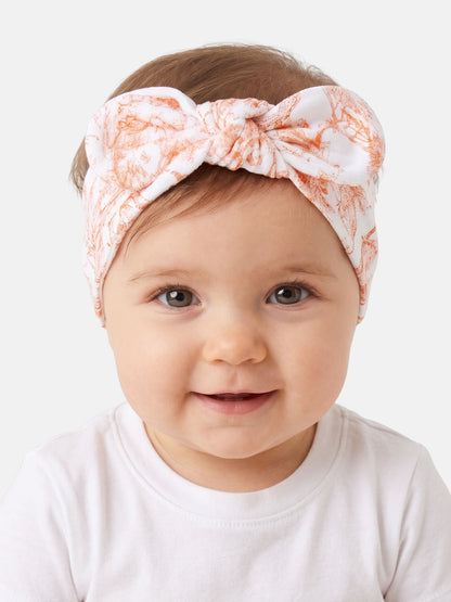 Baby Girl Safari Collection Velour Headband - Orange